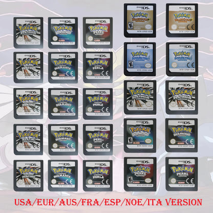 NOE/ESP/ITA/FRA/USA/EUR/AUS Version Pokemon HeartGold SoulSilver Platinum Diamond PearlVideo Game Card For DS 2DS 3DS Console