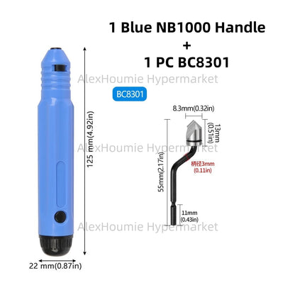 NB1000 BC1651 Countersink Inner Hole Chamfer Repair Reamer Tool Burr Remover Hand Reamer for Metal Aluminum Copper Wood Plastic