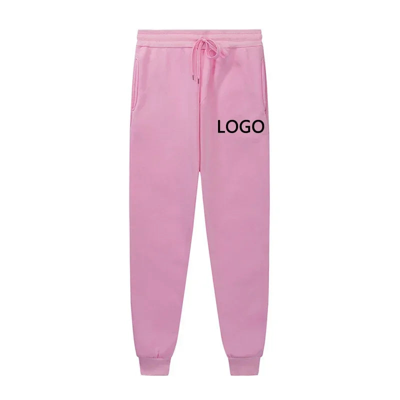 Customized Sweatpants Men Fashion Peronality Printed Drawstring Pocket Sport Pants Women Casual Workout Jogging Long Trousers