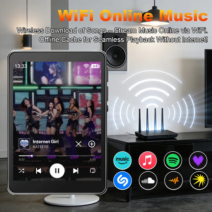 Android and WiFi MP3 Player 2.8 inchs Bluetooth Speaker Online Music Streaming Built in Play Store Spotify Apple Music deezer