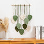 Handmade Woven Leaf Macrame Hanging Ornament Bohemian Cotton Rope Woven Walls Hanging Decoration For Bedroom Living Room Wall