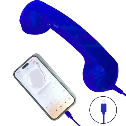 Type C Universal Retro Telephone Handset Retro Telephone Receiver Handset Mini Microphone Speaker for Mobile Phones Computers