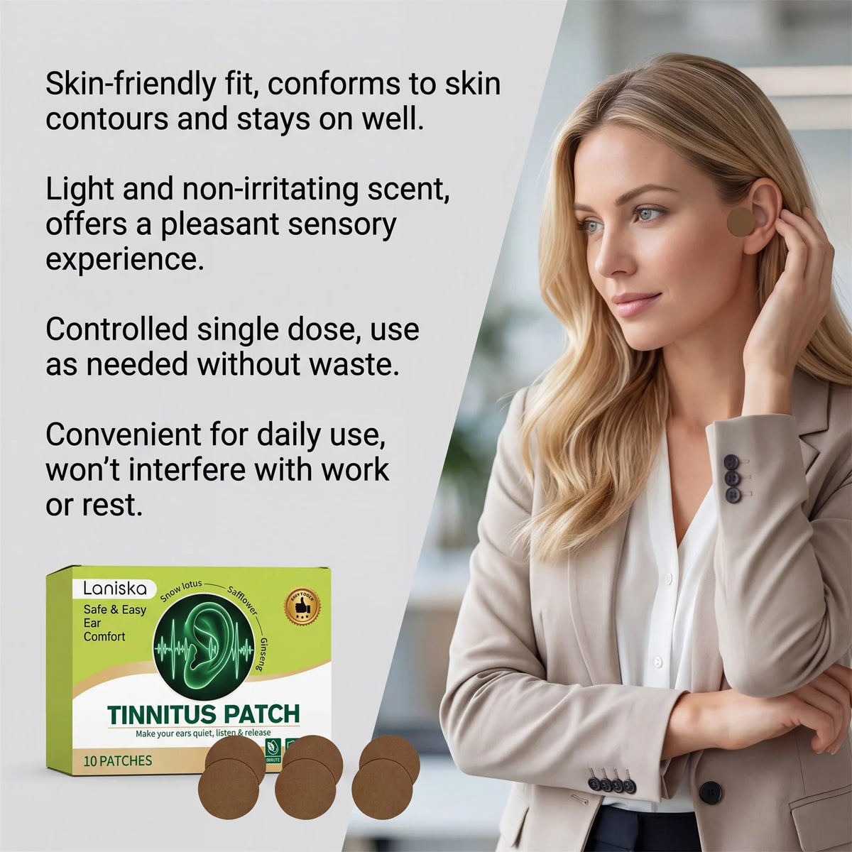 Tinnitus Treatment Patches Relief Ear Buzzing Ringing Deafness Improves Hearing Loss Anti Headache Relaxing Ears Care Stickers