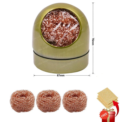 Soldering Iron Tip Cleaner Desoldering Cleaning Ball Tin Remover Soldering Iron Mesh Filter Welding Metal Wire Stand Steel Ball