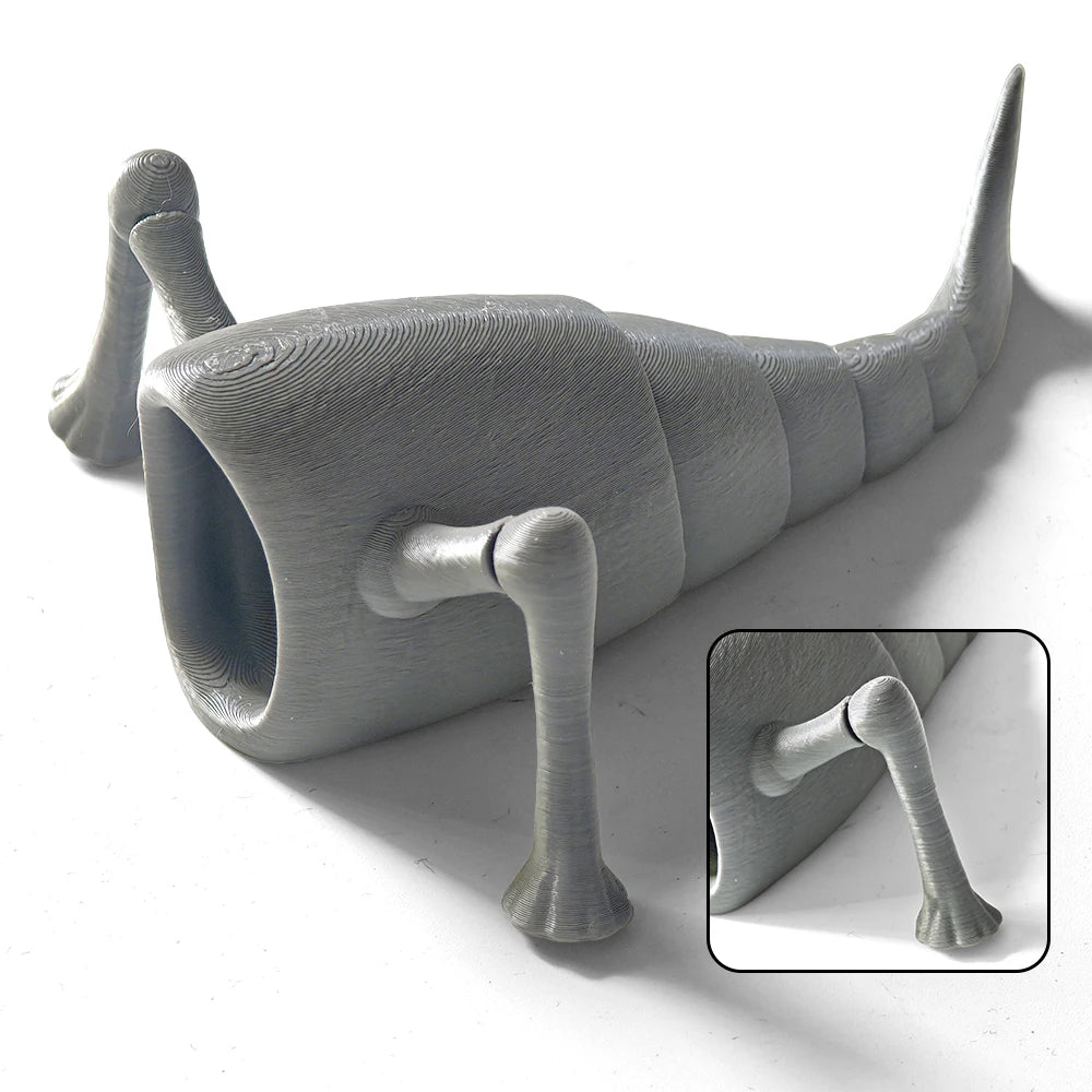 Bloop Sea Monster 3D Printed Flexible Articulated Fidget Toy – Sea Eater Deep Sea Creature Collectible Stress Relief Desk Toy