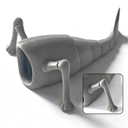 Bloop Sea Monster 3D Printed Flexible Articulated Fidget Toy – Sea Eater Deep Sea Creature Collectible Stress Relief Desk Toy