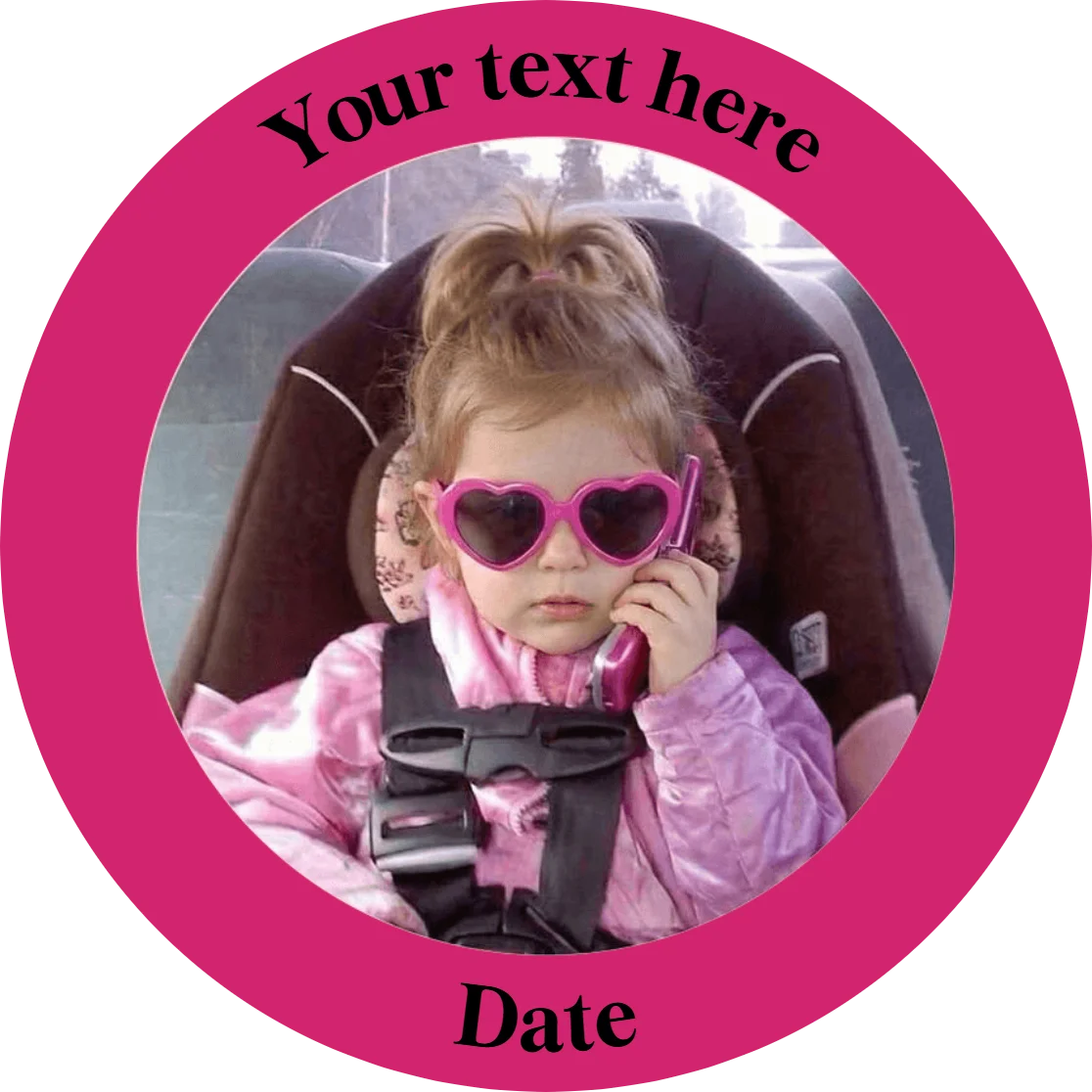 Custom Photo Stickers Personalized Waterproof Round Text Labels Custom Image Birthday Party Gift Wrapping Decor DIY Souvenir Kit