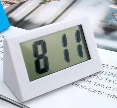 Mini Digital Clock Temperature Humidity Portable Watch Clock Thermometer Hygrometer 12/24 Hours Battery Powered Clock Home Table