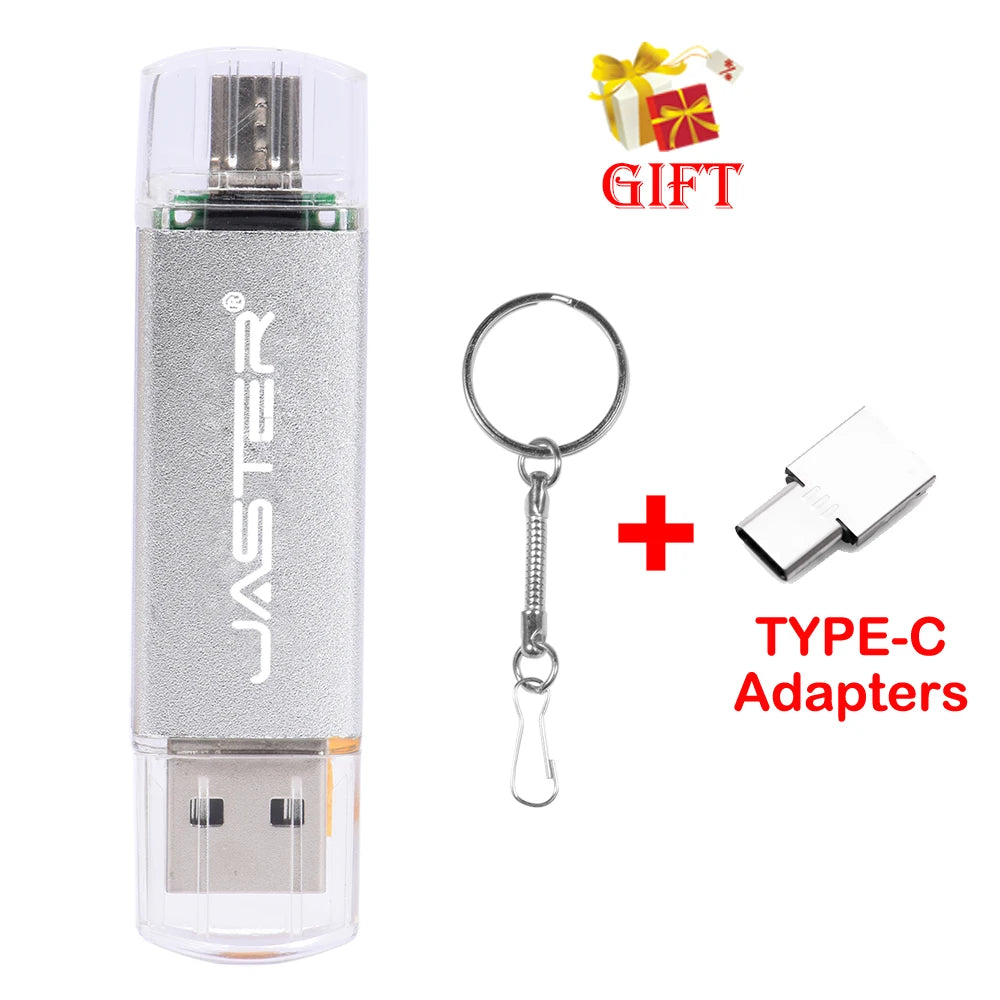 JASTER Nowe przenośne dyski flash USB Metalowy Pendrive z brelokiem Pamięć USB 64GB/32GB/16GB/8GB/4GB Pendrive U Di