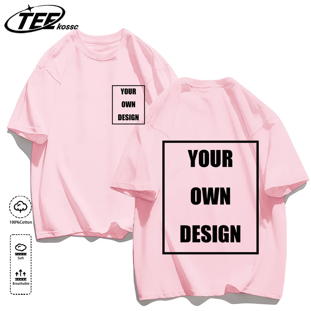 Men's Personalized T-shirt 100%Cotton Tee Custom Shirt Make Your Design Logo Text Men Women Design Your Gift Couple Tshirt