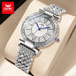 OPK 8618 Women Watch Simple Elegant Quartz Watch Waterproof Luminous Diamond Inlaid Watch For Women Box Gifts Original Reloj