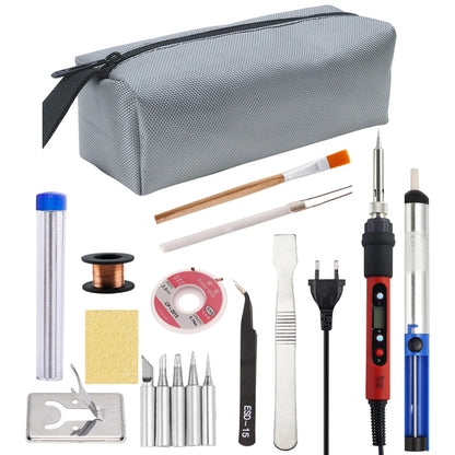 Adjustable Temperature Electric Soldering Iron 80W Welding Solder Rework Station Heat Pencil Tips Repair Tools Ceramic Heater