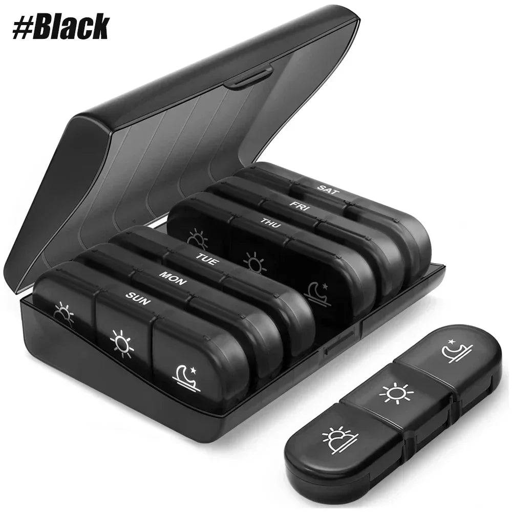 Weekly Medicine Storage Organizer Pill Box Holder Container Pill Case Medicine Tablet Portable Dispenser Organizer