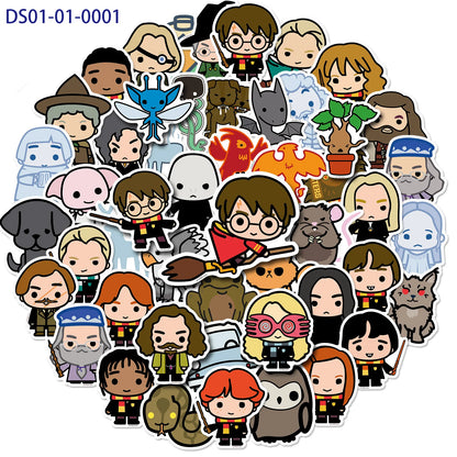 Harry Potter Theme Party Favors Gifts Bag Slap Bracelets 50pcs Stickers Keychains Birthday Souvenir Supplies Classroom Rewards