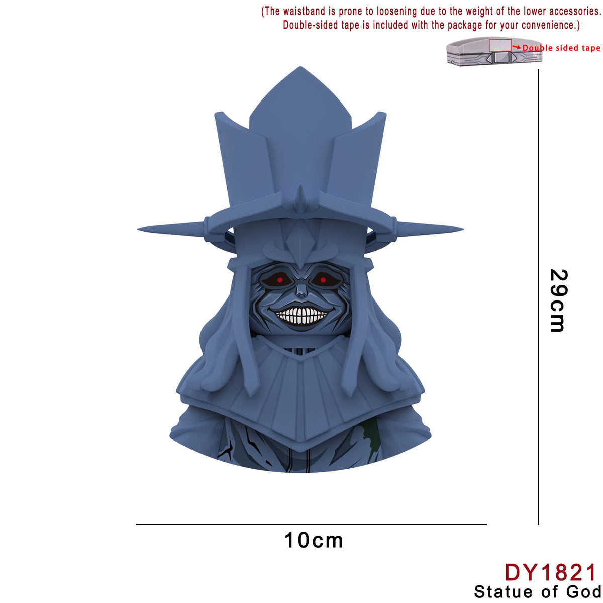 29cm Big Size Fantasy God Statue Building Block Figure, Rich Surface Printing Bricks Model, Desktop Decoration Collectible Toy