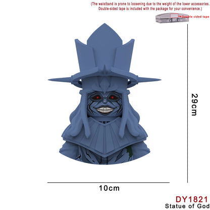 29cm Big Size Fantasy God Statue Building Block Figure, Rich Surface Printing Bricks Model, Desktop Decoration Collectible Toy