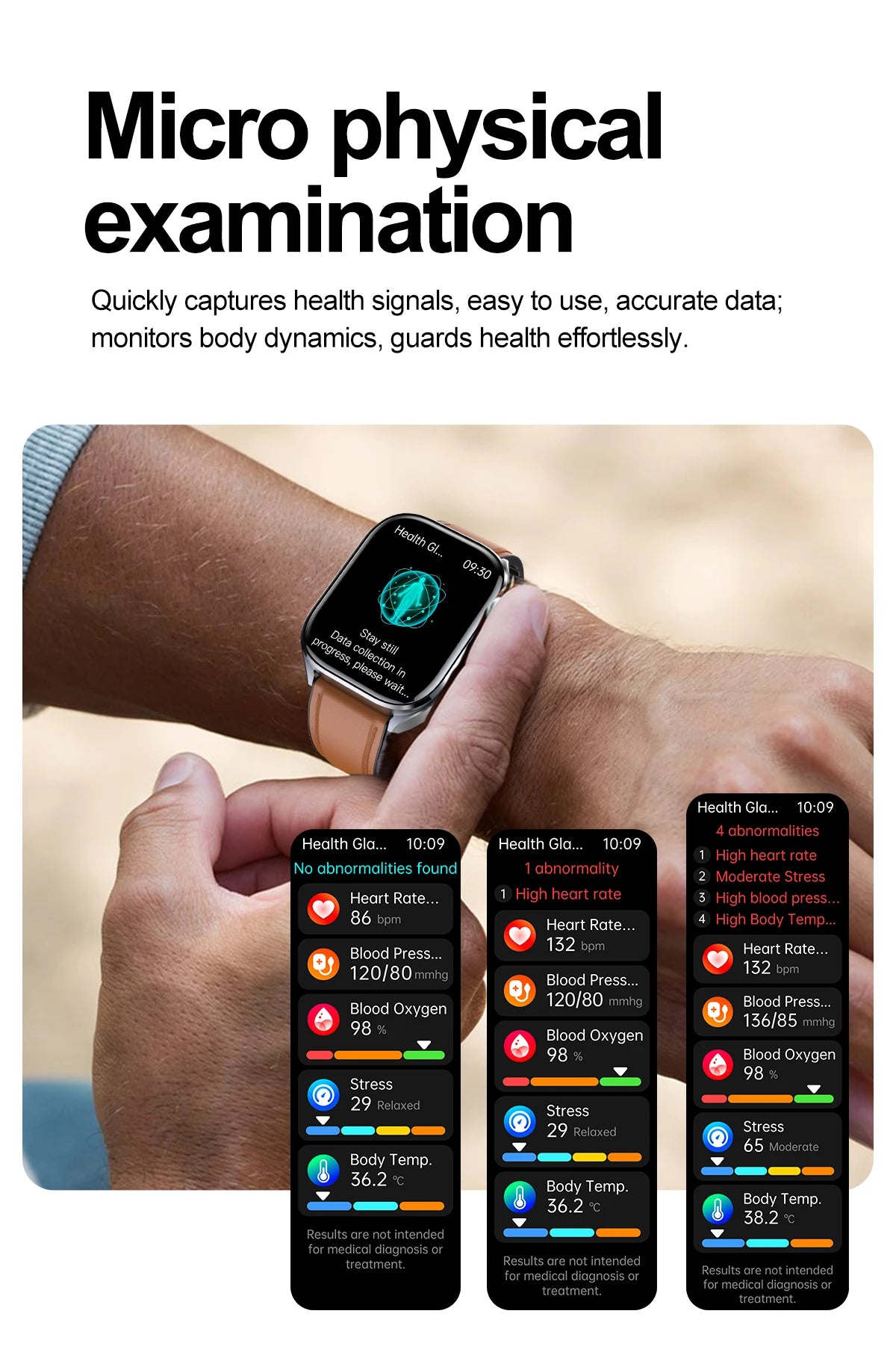 2026 New Non-Invasive Laser Treatment Three High Smart Watch  ECG+PPG Blood Fat Uric Acid Health Diagnosis Smart Watches For Man