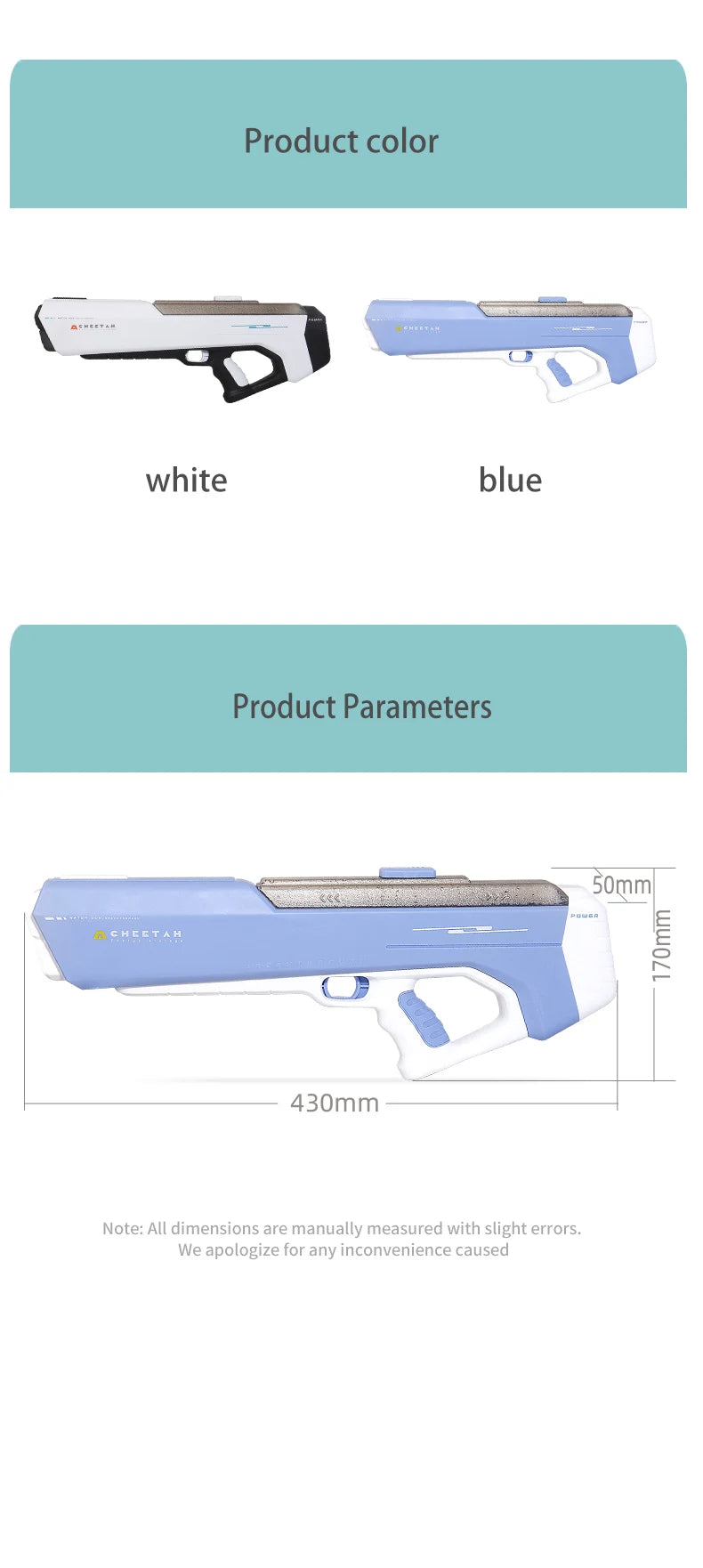 Mini Electric Automatic Water-Absorbing Water Gun with Modular Battery,Large-Capacity High-Pressure Water Spray Toy for Children