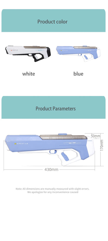 Mini Electric Automatic Water-Absorbing Water Gun with Modular Battery,Large-Capacity High-Pressure Water Spray Toy for Children