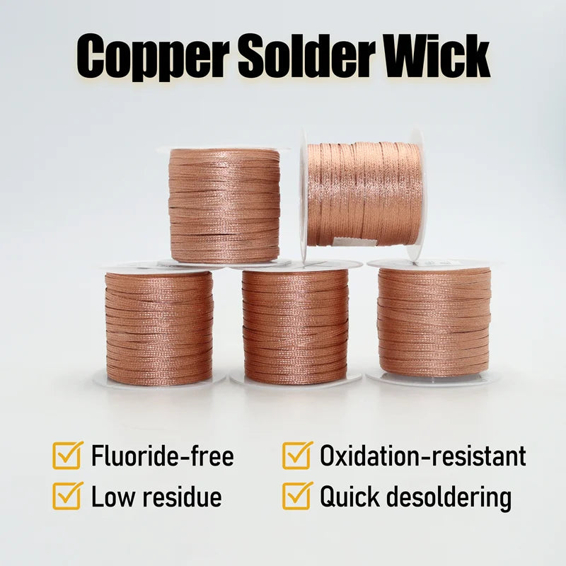 8/15M Length Desoldering Braid Mesh Tape Copper Wire Welding Point Solder Wick Soldering Remove of PCB Circuit Board Repair Tool