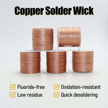 8/15M Length Desoldering Braid Mesh Tape Copper Wire Welding Point Solder Wick Soldering Remove of PCB Circuit Board Repair Tool