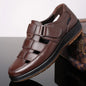 Men's Slip-on Hollow-out Loafers, Summer Comfortable Breathable Cutout Shoes, Non-slip for Outdoor & Driving-XH9608