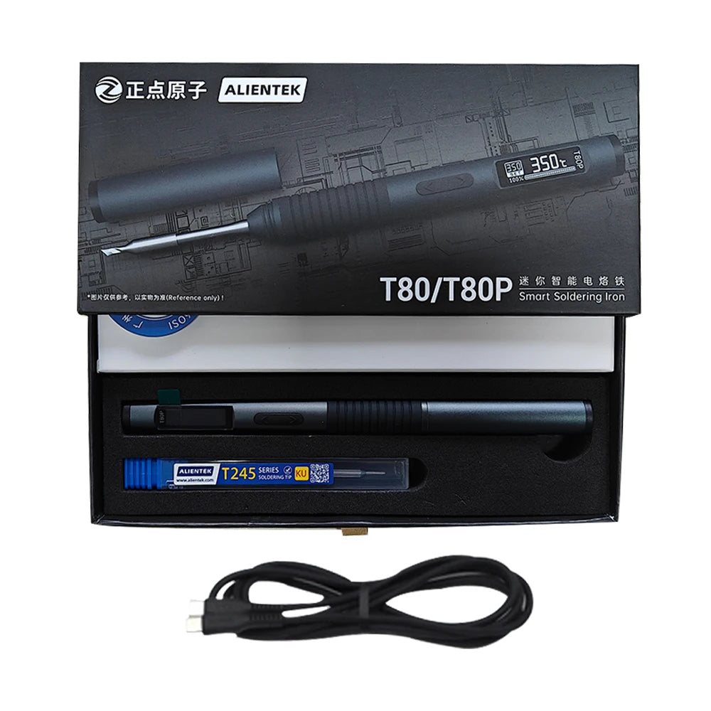 ALIENTEK T80P Soldering Iron Electric 100W Adjustable Digital Display Automatic Sleep PCB Precision Soldering Iron Repair Tool