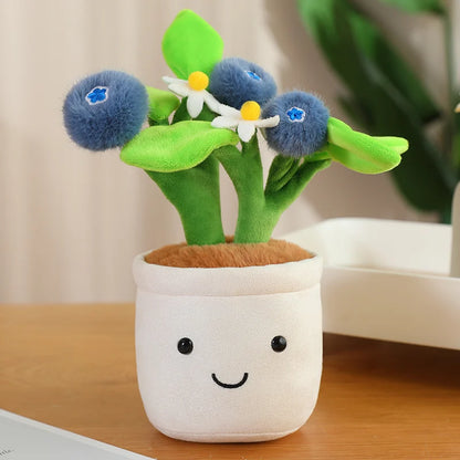 Green Plant Potted Plants Lily Flowers Strawberries Lotus Flowers Persimmons Morning Glory Ornament Soft Birthday Gifts Decor