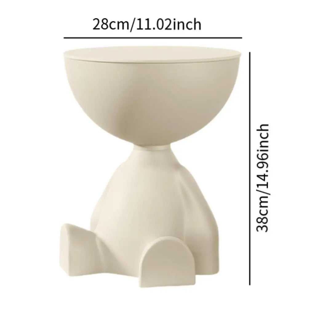 Creative Side End Table Flat Head Bedside Table Household Sofa Side Rack Bedroom Balcony Movable Mini Table Small Apartment Tea