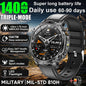 2026 Nowy Wojskowy CZOŁG Smartwatch Połączenia Bluetooth Wodoodporność 10ATM Bateria 1400mAh Monitorowanie Tętna Zegarek Sportowy Outdoor Męski