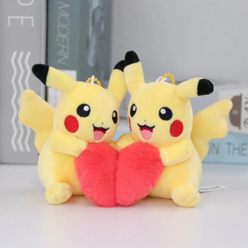 Pokemon Plush Keychain Anime Jigglypuff Gengar Sprigatito Urchin Mimikyu Sylveon Mew Umbreon Rowlet Stuffed Plushies Toys Gifts
