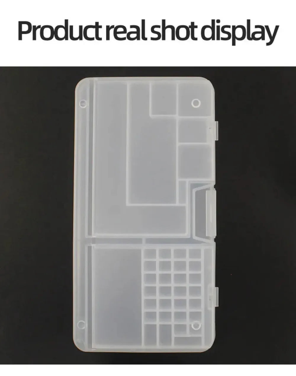 Transparent Electronic Components Storage Box 2 Layer Tool Classification Grid Phone Repair Module Organizer Compartment