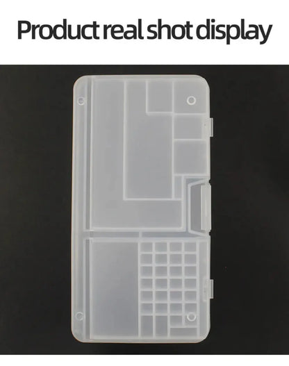 Transparent Electronic Components Storage Box 2 Layer Tool Classification Grid Phone Repair Module Organizer Compartment