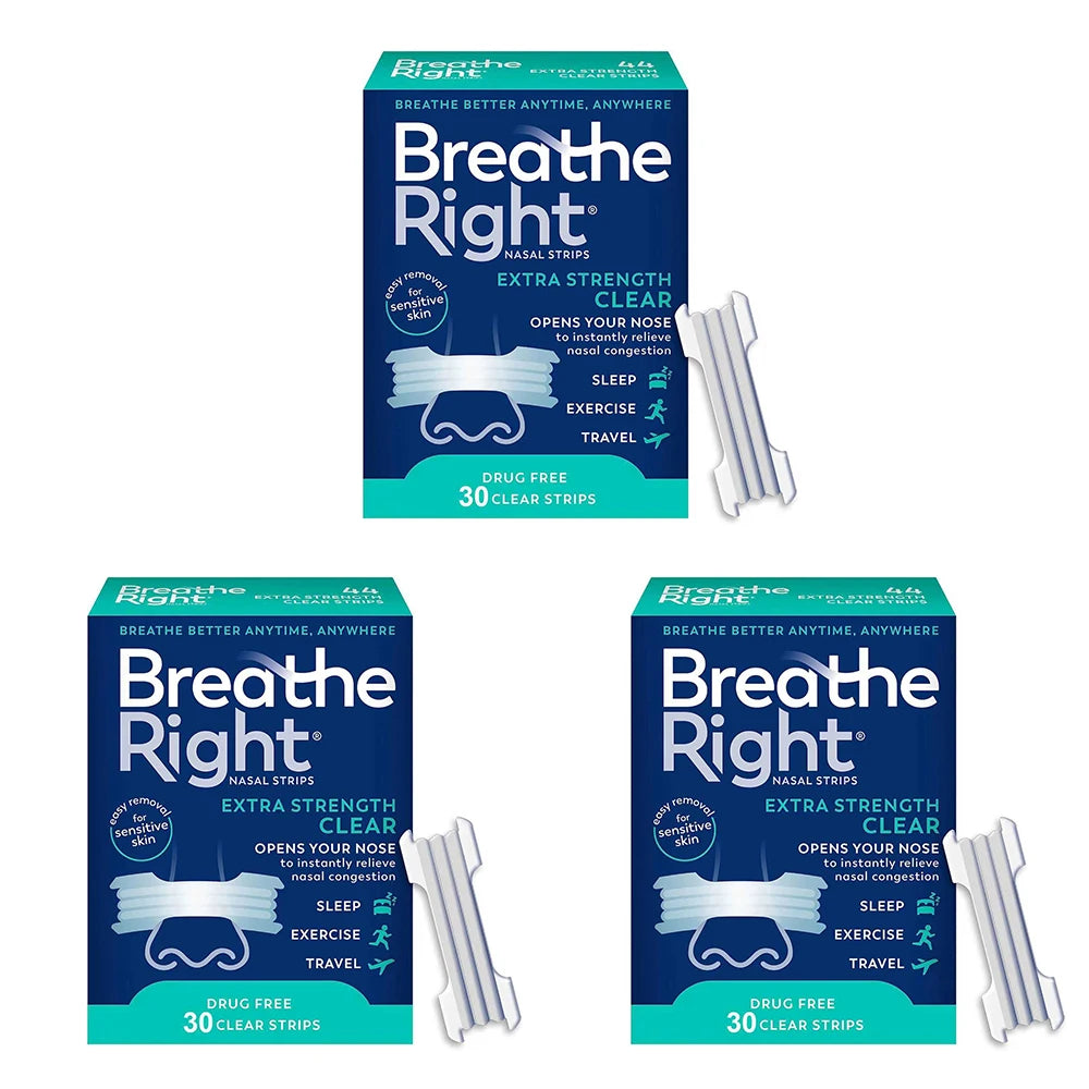 30/60/90 Pcs Anti-Snoring Nose Strips Sleep Nasal Strips for Improved Air Inhalation Exercise & Sleep Quality Breath Strips