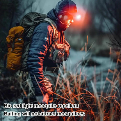 Motion Sensor LED Hat Clip Light, Rechargeable Waterproof Headlamp with Red Light for Night Fishing & Camping