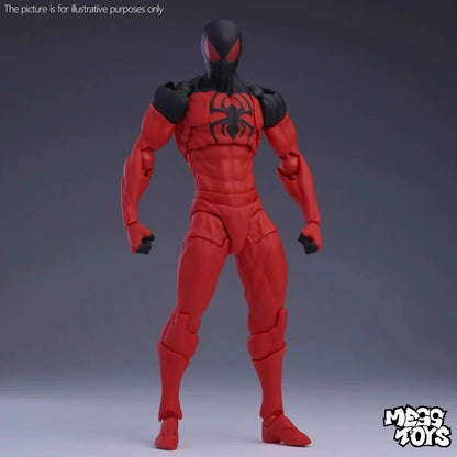 16cm MESS TOYS 1/12 Spider-Man Venom Symbiote Kaine Parker Scarlet Spider Black & Red Suit Action Figure Anime Model Toy Gifts