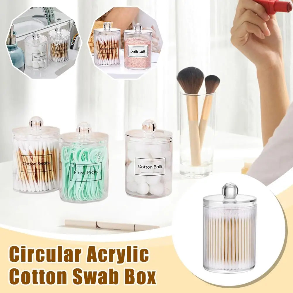Plastic Cotton Swab Ball Pad Holder Storage Box Makeup Cotton Pad Organizer Bathroom Storage For Cosmetics Makeup Remover Pad