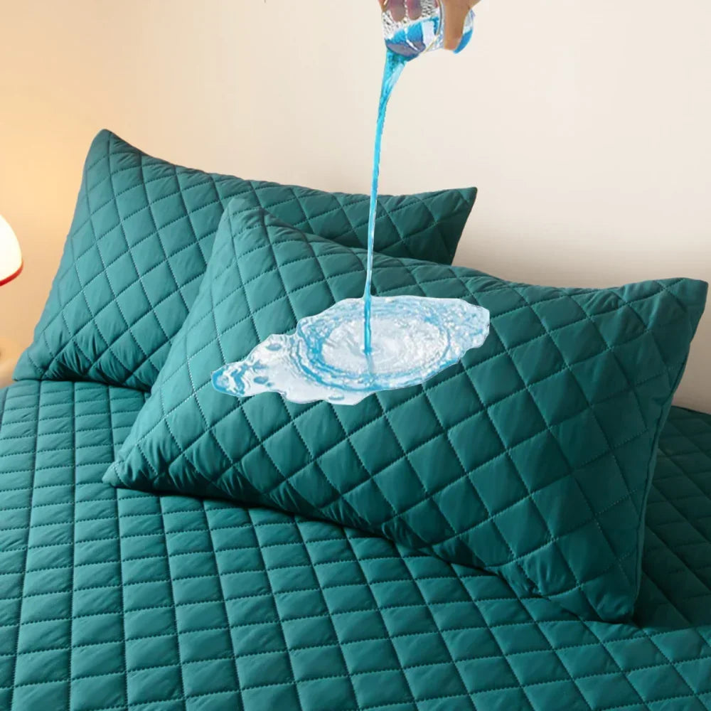 1 Pieces Waterproof Pillowcase Machine Washable Pillow Cover Bedroom Decor Suitable for With Children Just Pillowcase ,No Pillow