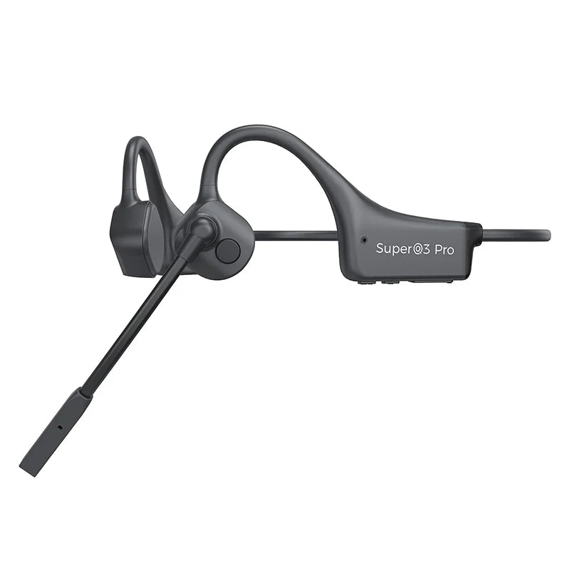 Open Ear Bone Conduction Headphones with dual microphone Wireless Bluetooth Headphone with Mic Headset for work/business/Cycling