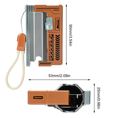 1 Section Welding Free 21700 Mobile Power Case PD 20W Fast Charging Built-In Cable Detachable Power Bank DIY Battery Box