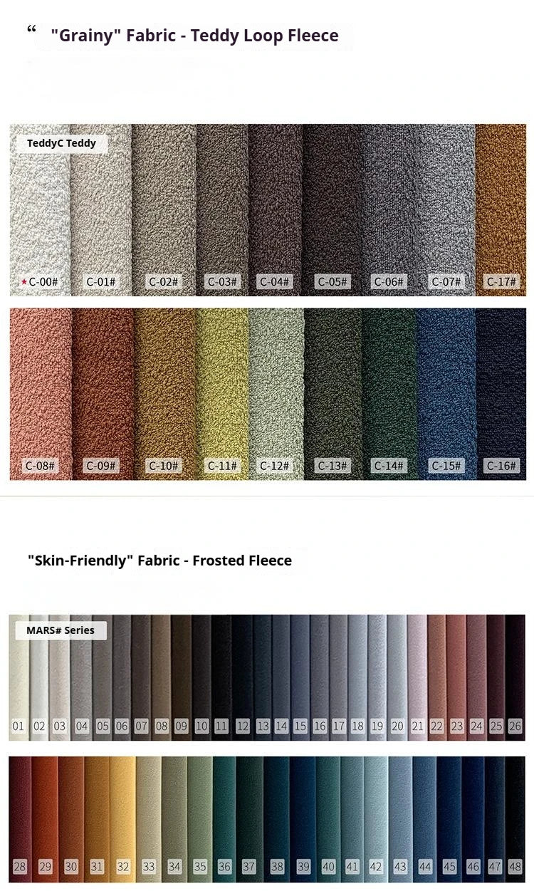 Any Size Custom Cream Teddy Fabric Modular Sofa Combine Modules High Elastic Latex Foam Fill Nordic Minimalist Living Room Sofa