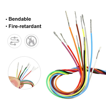 32AWG UL10064 PTFE Wires 5/10/20/30/40/50/100/200/500m Ultra Fine Micro Litz FEP Insulation Tinned Copper Wire for Soldering