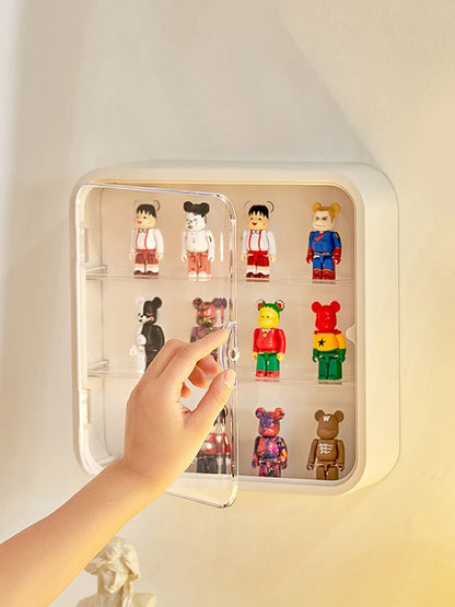 Wall Mounted Doll Blind Box Storage Display Rack Magnetic Suction Figurine Display Cabinet Dustproof Doll Blind Box Storage Box