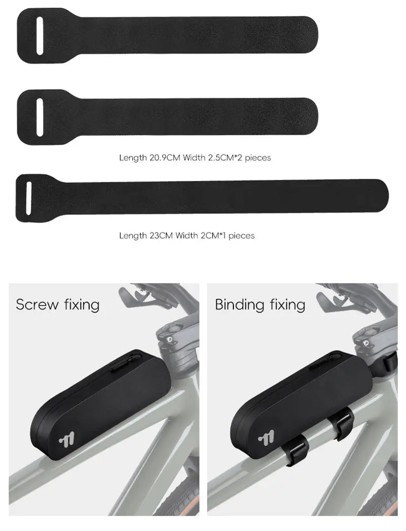 WEST BIKING Bicycle Top Tube Bag Aerodynamic Low Drag Fit Bike Frame Zip Bag Waterproof Wind-breaking Ultralight Cycling Bags