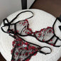 European Women Alluring Sheer Lace Embroidery Underwire Bra, Big Bust Support Minimize Anti‑Sagging Soft Lingerie S‑XL  Bra Set