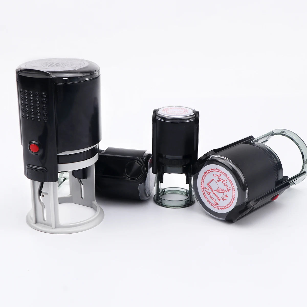 Custom Self-Inking Stamp 25/30/40/50mm Round Logo Design P Personalized Press-type Inking Stamp for Wedding Invitation Envelope