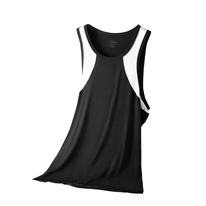Vest Men's Comfortable Breathable Sling Hurdle Short-Sleeved Young Boys Sports Running Sleeveless T-Shirt Bottoming Shirt Unders