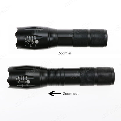 High Power LED Flashlights Camping Torch Multifunctional Aluminum Alloy Zoomable Light Waterproof Need 18650 Lithium batteries
