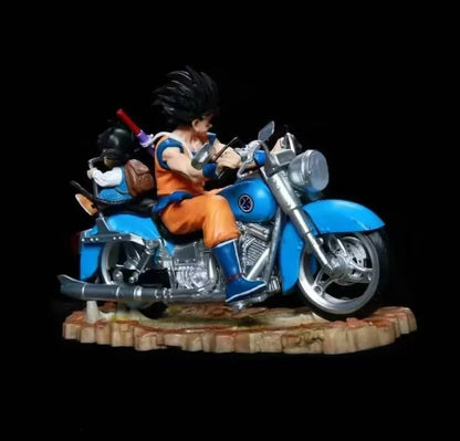 Dragon Ball Super Saiyan Gk Figure Goku Gohan Motorcycle Rotatable Tires Boxed Collectible Model Decor For Anime Collectors