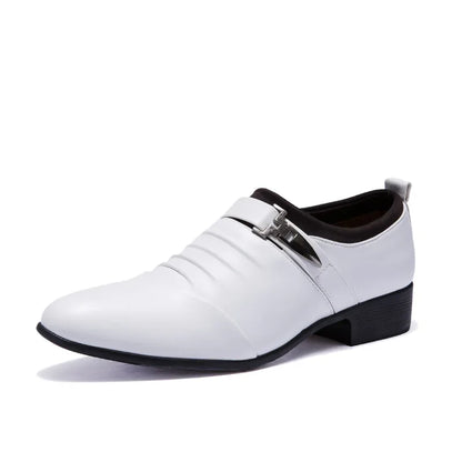 Hot Sale Dress Shoes Man Big Size 48 Casual Business Leather Shoes Men Pointed Toe Wedding Shoe Classic White Men's Formal Shoes